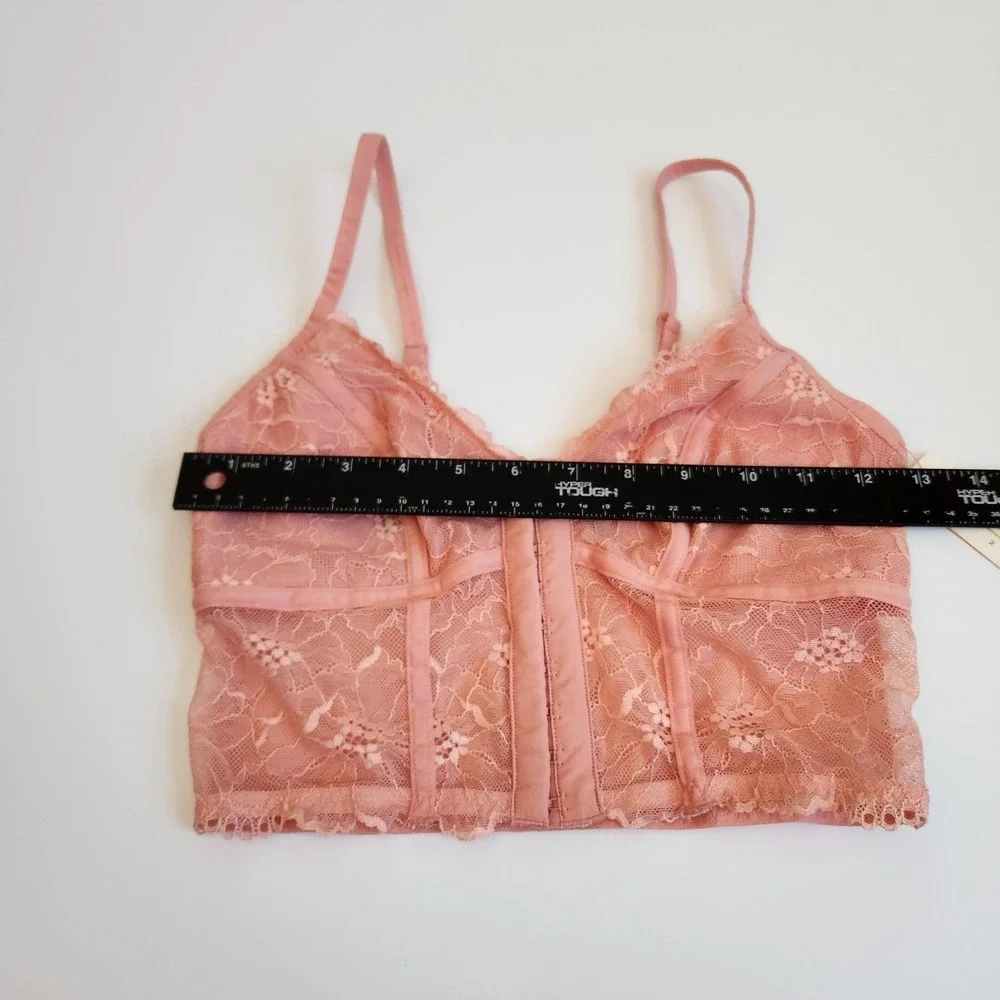 Whimsycore Pink Lace Corset Bralette Bralette‎ XS NWT - Picture 5 of 6